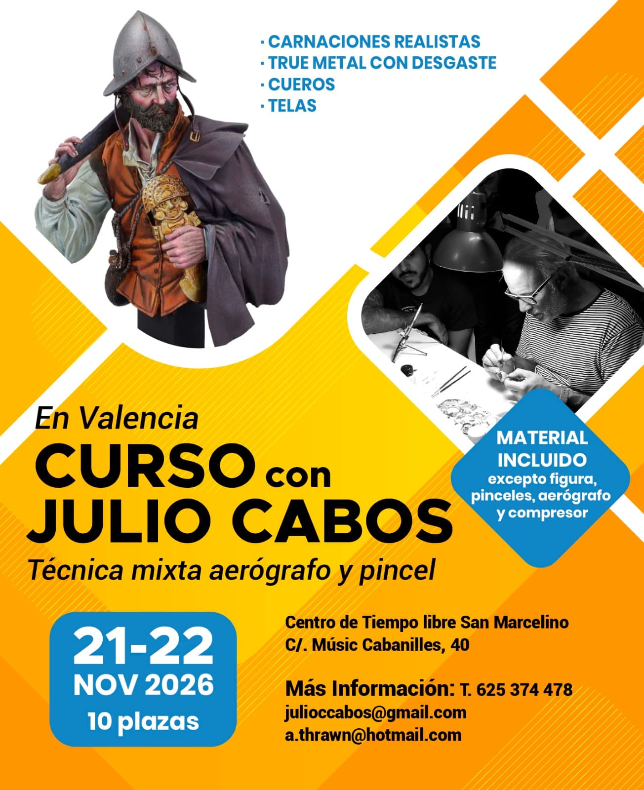 Cartel de Curso de Pintura en Valencia