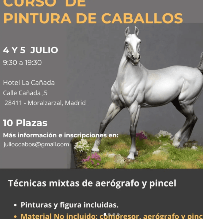 Cartel de Curso de Pintura de Caballos